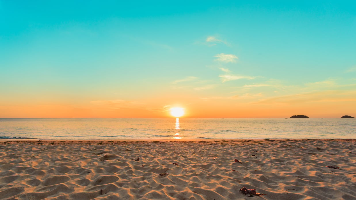 Summer natural ocean landscape